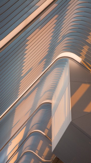 Image brown and white striped wall