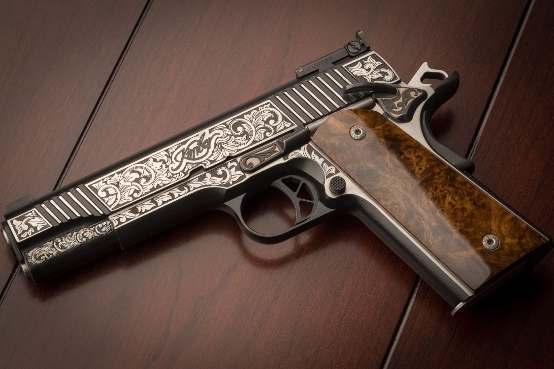 M1911 Pistol, Gun, Firearm, Trigger, Gun Barrel. Wallpaper in 5489x3659 Resolution