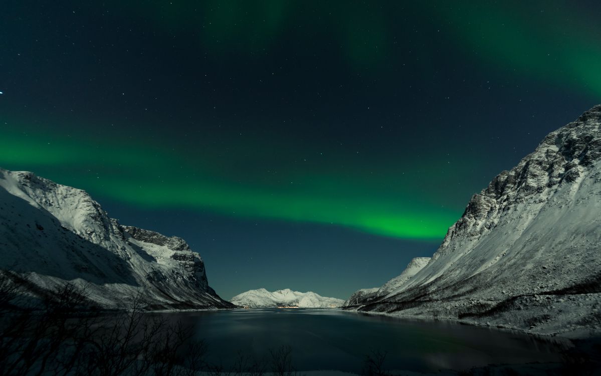 Aurora, Night, Nature, Green, Natural Landscape. Wallpaper in 5763x3602 Resolution
