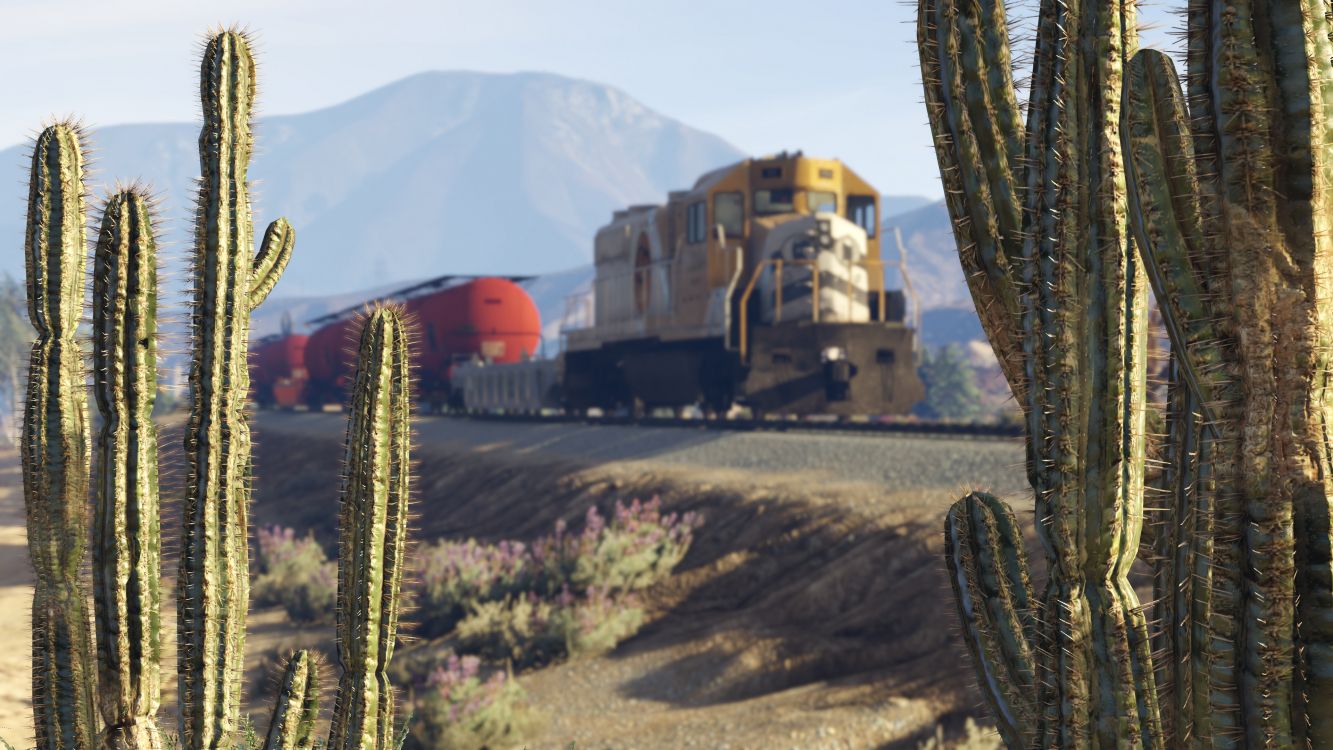 Grand Theft Auto v, Rockstar Games, Playstation 4, Saguaro, Kaktus. Wallpaper in 3840x2160 Resolution