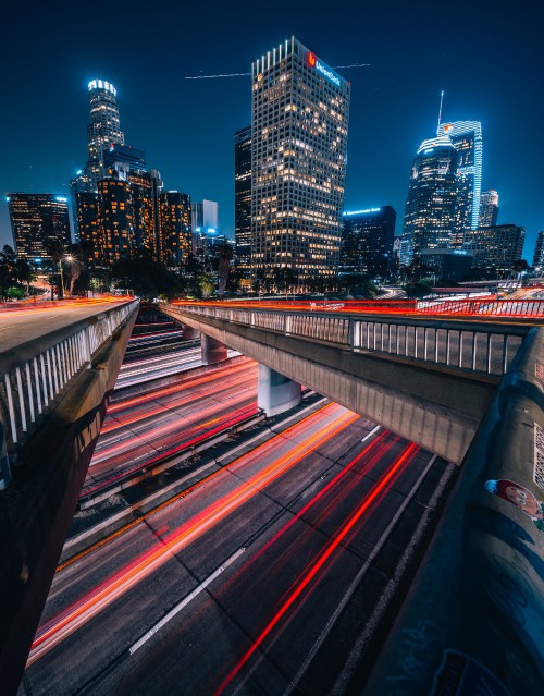 Image time lapse photography of city lights during night time