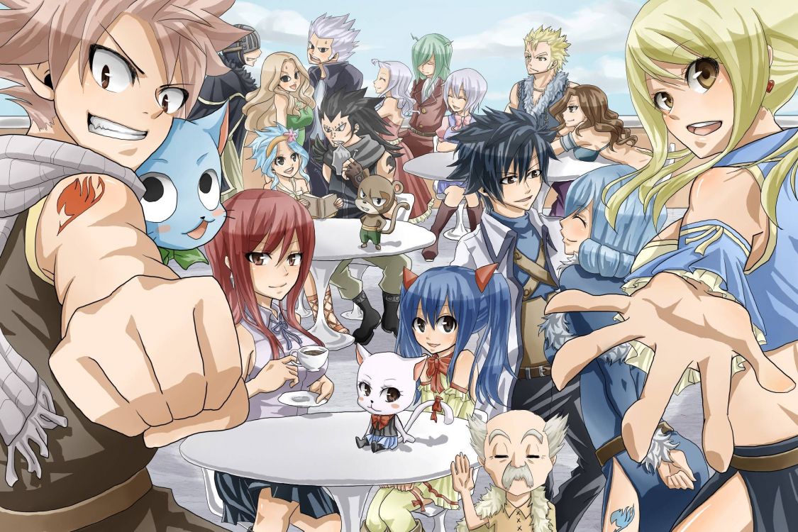 Download Fairy Tail Iphone Anime Characters Poster Wallpaper