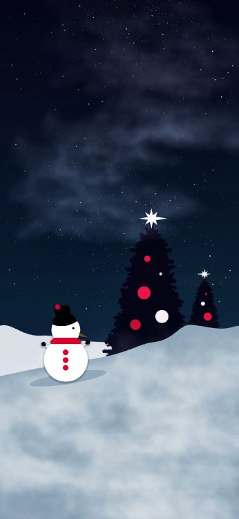 El Día De Navidad, Ios, Muñeco, Nieve, Arte. Wallpaper in 1183x2560 Resolution