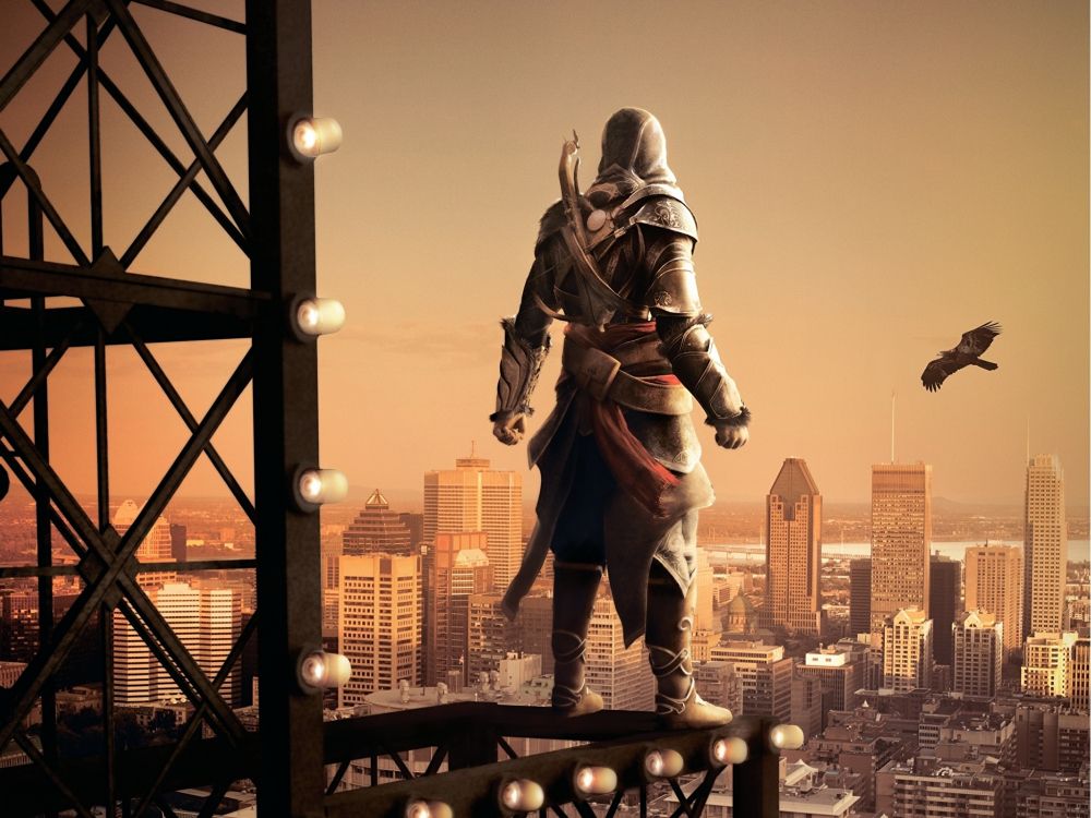 Assassins Creed Revelations, Ezio Auditore, Statue, Les Jeux Vidéo. Wallpaper in 2048x1536 Resolution