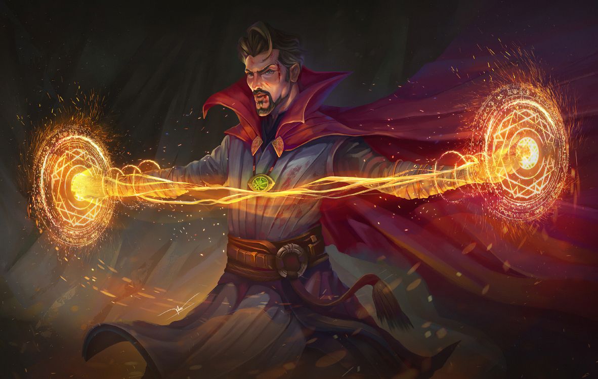 Doctor Strange, Superhero, Art, Obscurité, Chaleur. Wallpaper in 3840x2436 Resolution