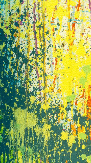 Image yellow and green abstract painting