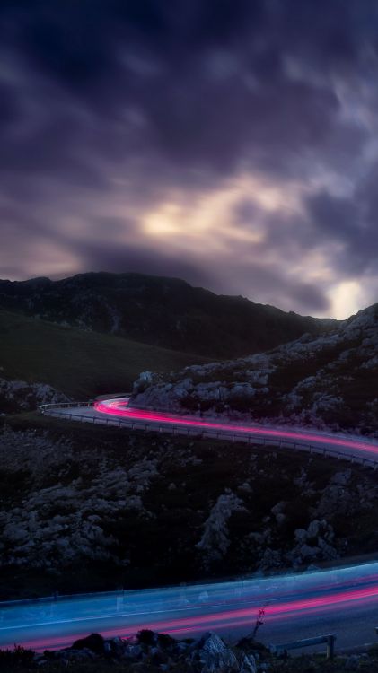 Ambiente, Montaña, Highland, Pendiente, Atardecer. Wallpaper in 1080x1920 Resolution