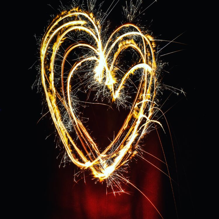 Sparkler, Fireworks, Heart, Light, Love. Wallpaper in 3447x3447 Resolution