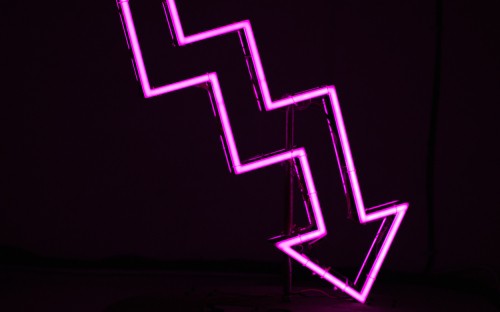 Image purple heart neon light signage