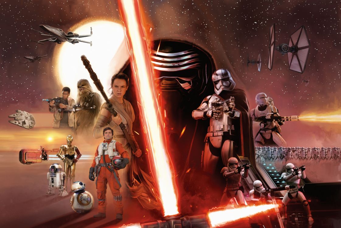 Star Wars The Force Awakens, Star Wars, Action-Figur, Lucasfilm, Raum. Wallpaper in 10144x6782 Resolution