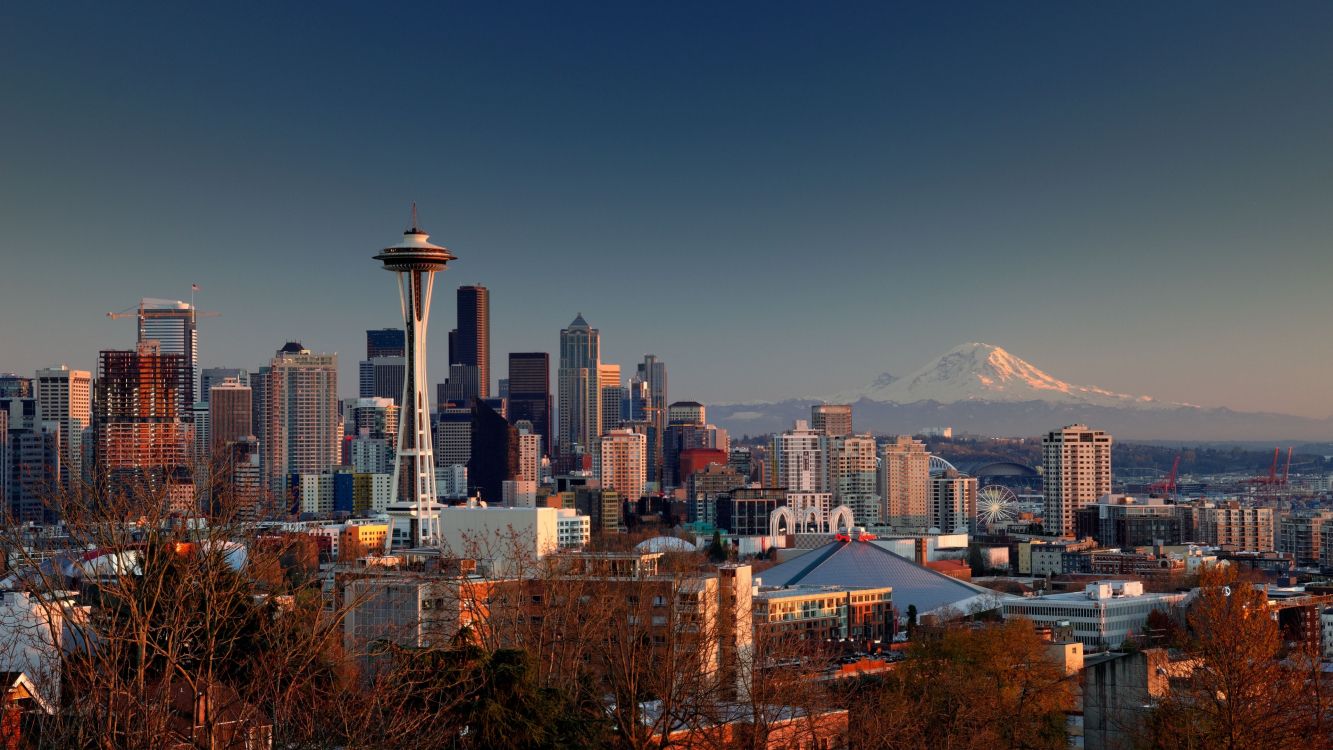 西雅图, 城市, 城市景观, 天际线, 大都会 壁纸 3840x2160 允许