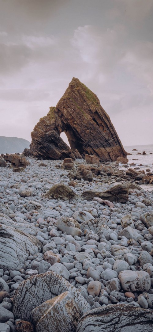 Image sea, rock, coast, nature, cloud