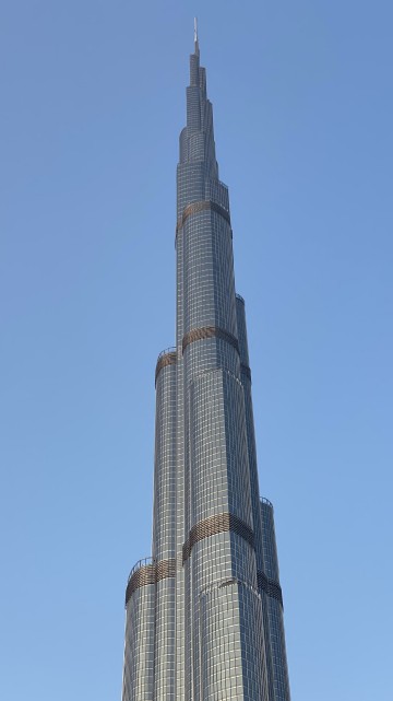 Image dubai, burj khalifa, skyscraper, national historic landmark, blue