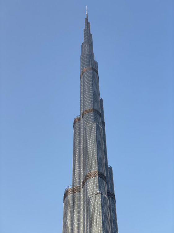 Dubai, Burj Khalifa, Wolkenkratzer, National Historic Landmark, Blau. Wallpaper in 1536x2048 Resolution