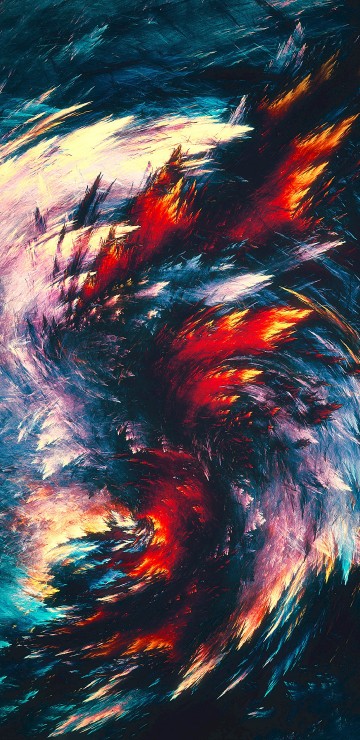 Image black white and red textile