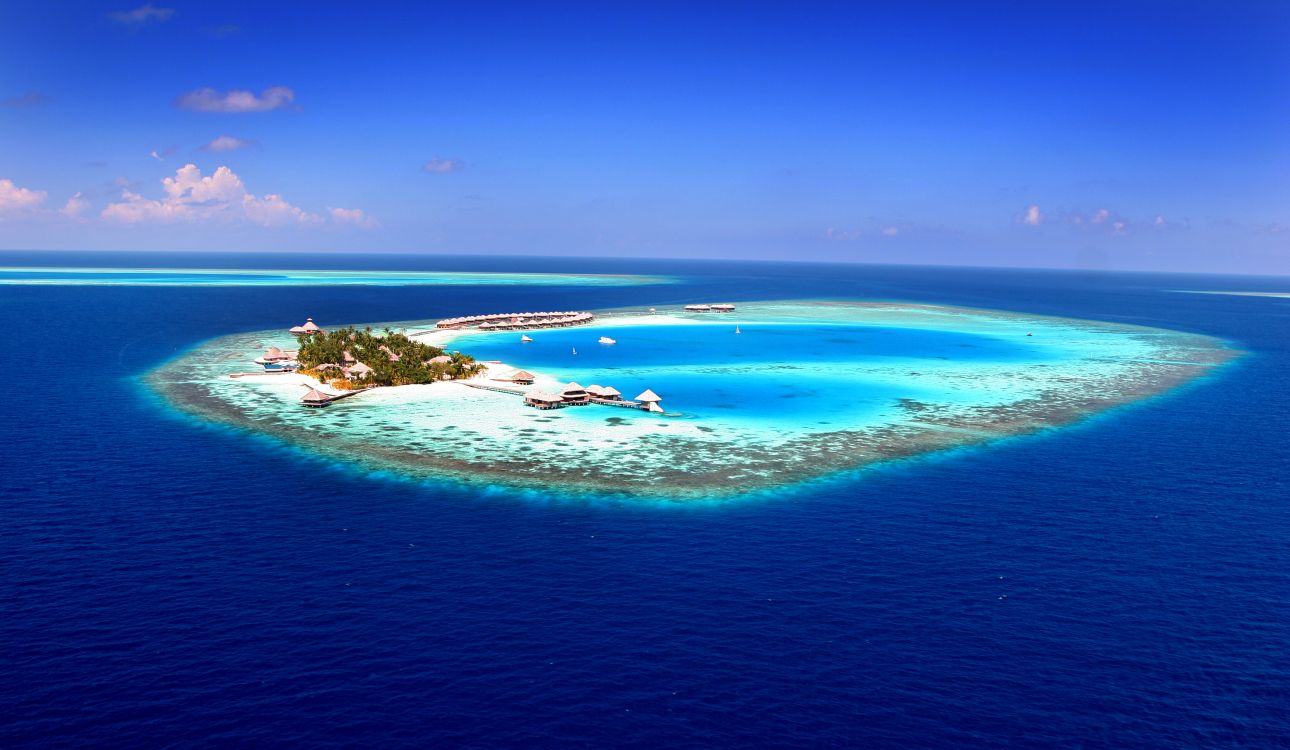 Huvafen Fushi Maldives, 印度洋, 度假村, 度假小岛, 大海 壁纸 3504x2036 允许