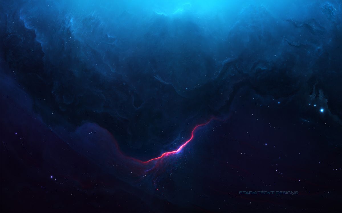 Blaue Und Braune Galaxietapete. Wallpaper in 2560x1600 Resolution