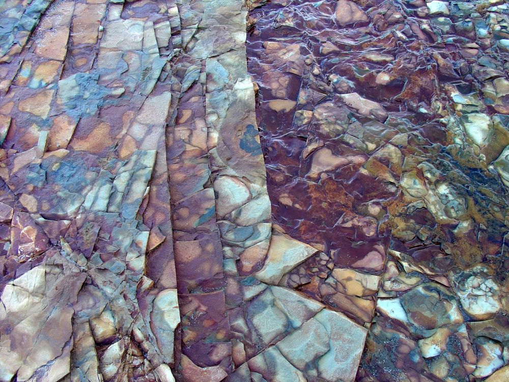 Peinture Abstraite Marron Blanc et Bleu. Wallpaper in 2592x1944 Resolution