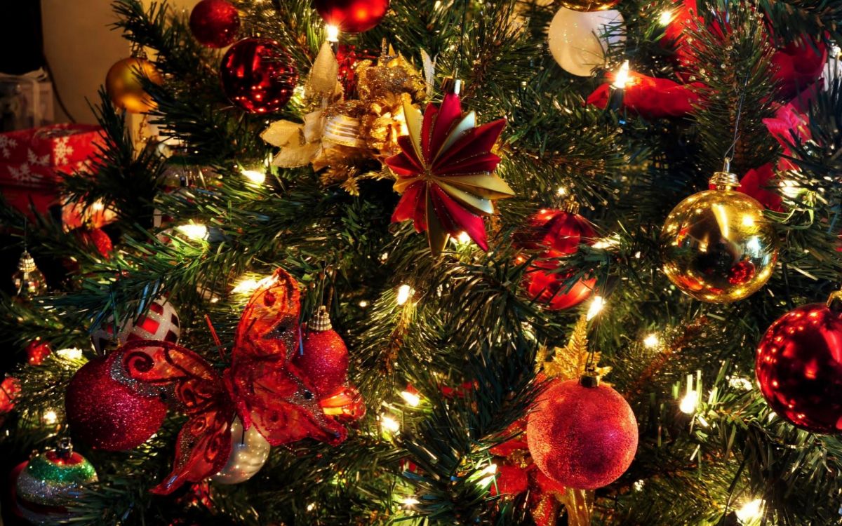 Weihnachtsmarkt, Weihnachtsdekoration, Weihnachtsbaum, Heiligabend, Fichte. Wallpaper in 1920x1200 Resolution