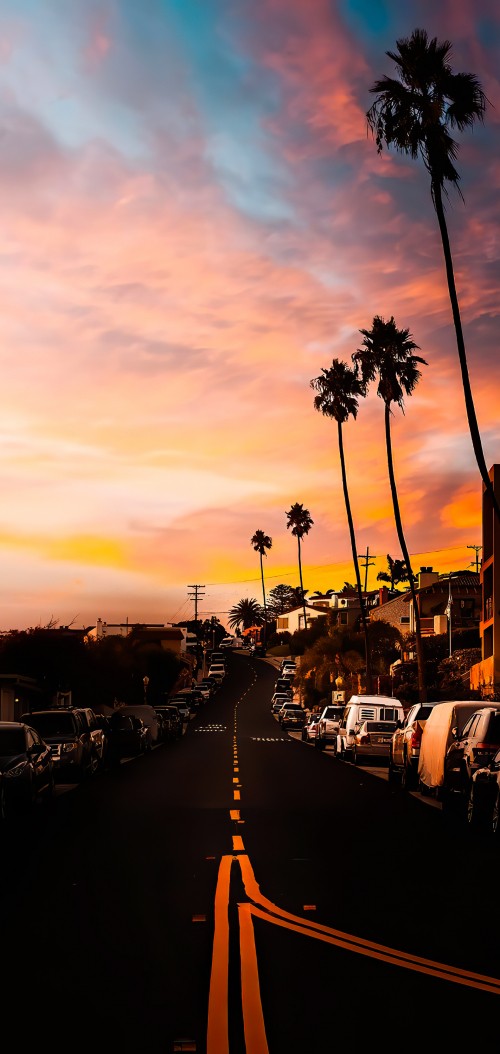 Image dawn, cloud, cars, automotive lighting, orange