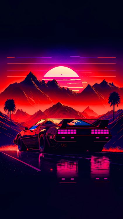 Car, Atmosphäre, Afterglow, Automotive Lighting, Sonnenuntergang. Wallpaper in 3720x6616 Resolution