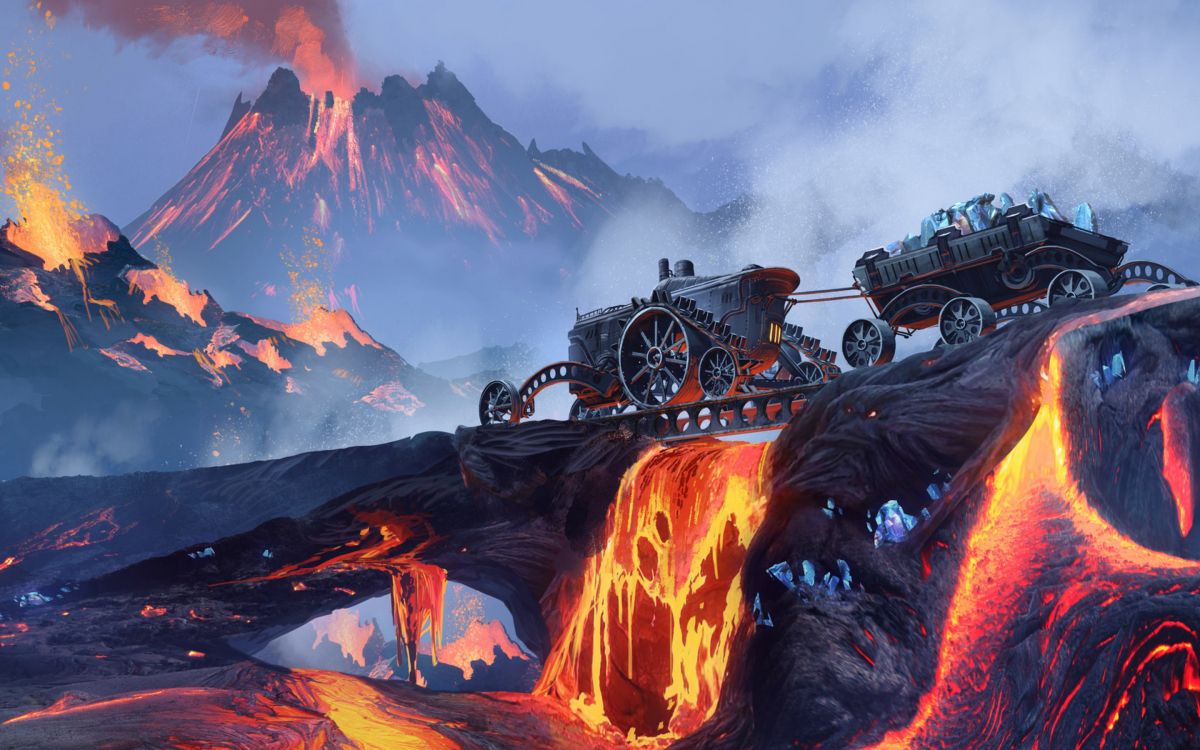 熔岩 火山的地貌 艺术家 类型的火山爆发 画家高清壁纸 性质图片 桌面背景和图片