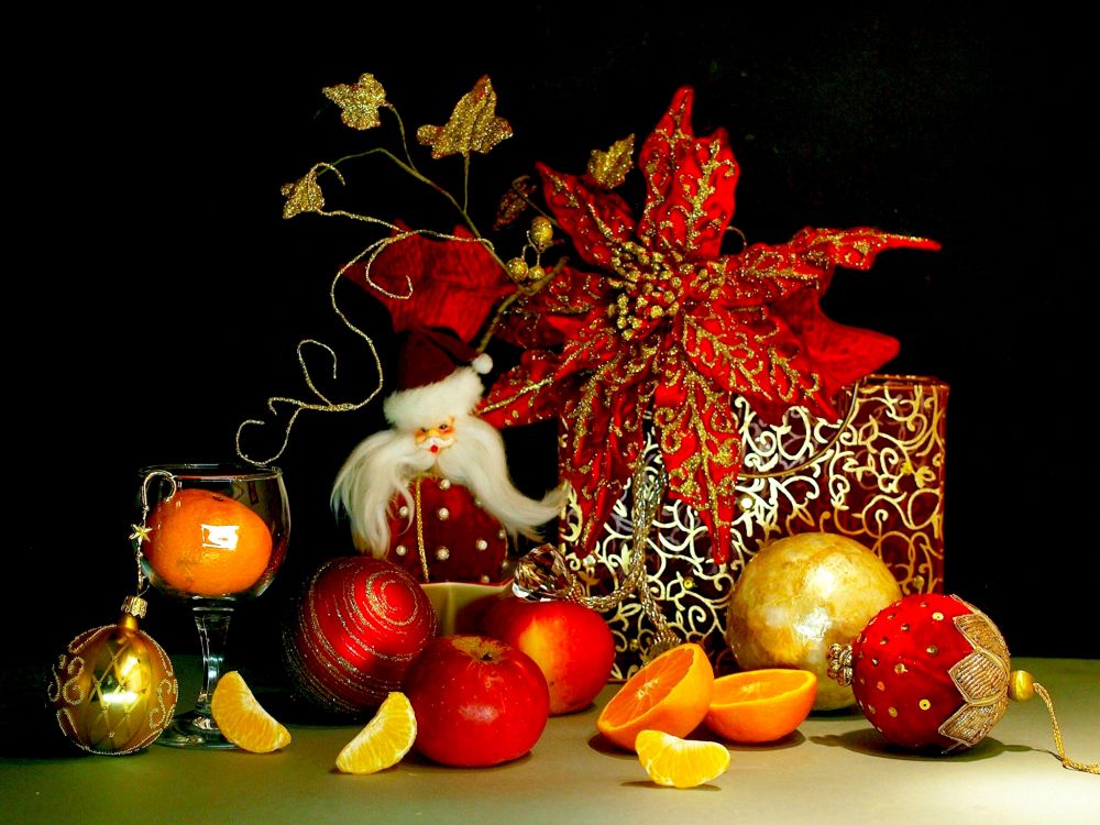 Le Jour De Noël, Santa Claus, Cadeau, Nouvelle Année, Encore de la Vie. Wallpaper in 2048x1536 Resolution