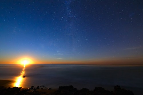 Image body of water during sunset