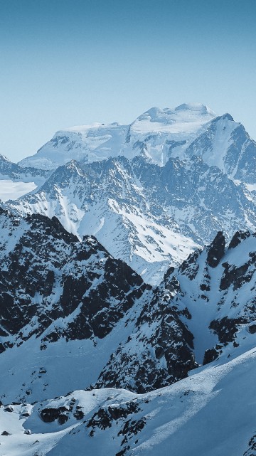 Image mountain, mountain range, snow, snowy mountains, mountainous landforms