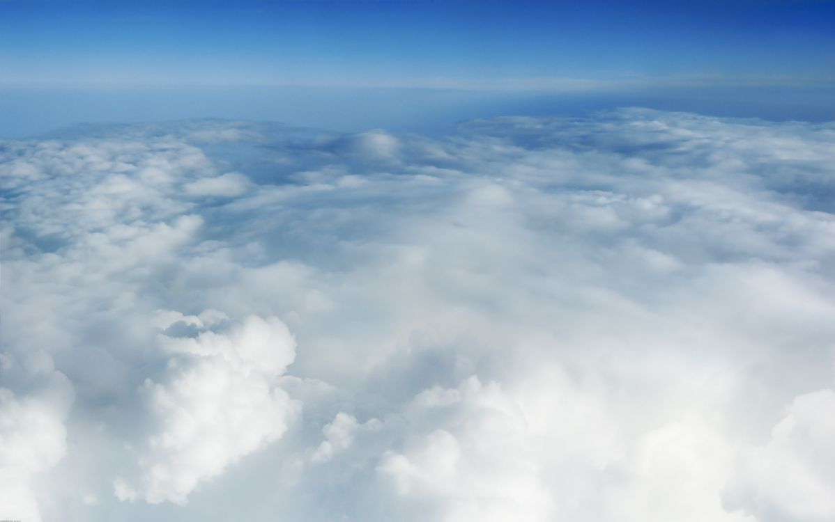 white clouds and blue sky