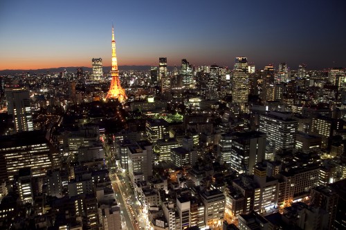 Image city skyline during night time