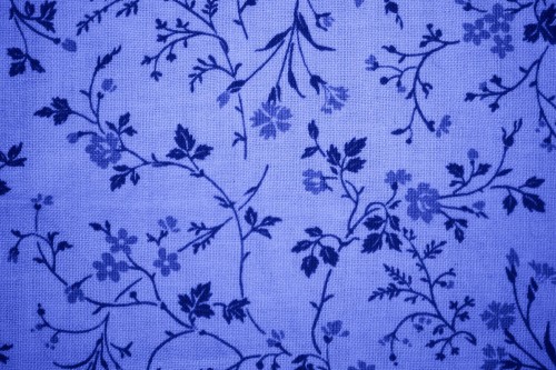 Image blue and white floral textile