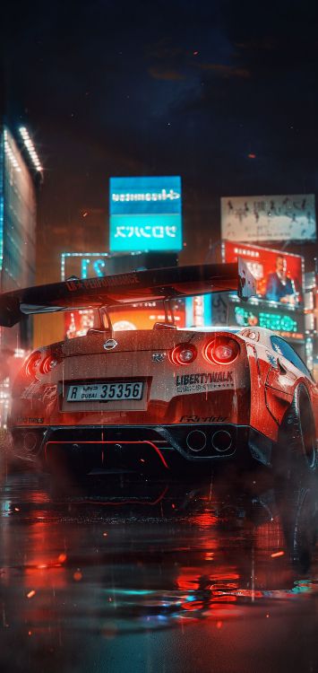 Nissan Skyline Gt-r, Nissan, Roue, L'éclairage Automobile, Pneu. Wallpaper in 1080x2280 Resolution