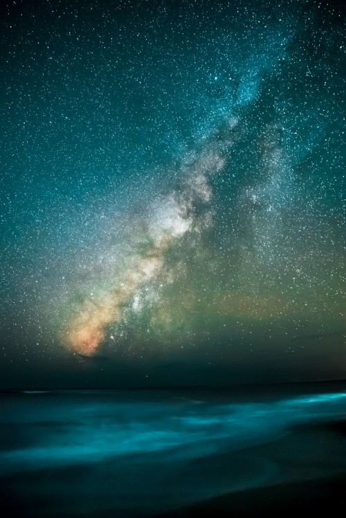 Image man looking milky way, milky way, earth, galaxy, star