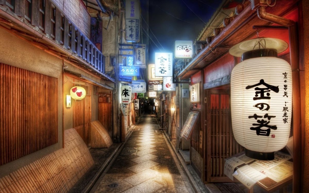 巷子里, 街, 东京, 京都 壁纸 2560x1600 允许