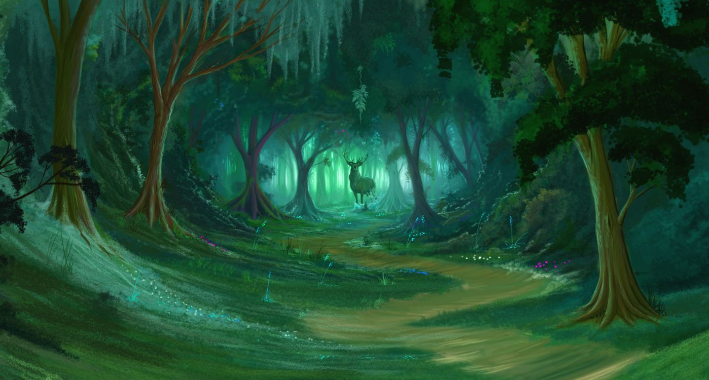 Campo de Hierba Verde Con Arboles. Wallpaper in 2379x1276 Resolution