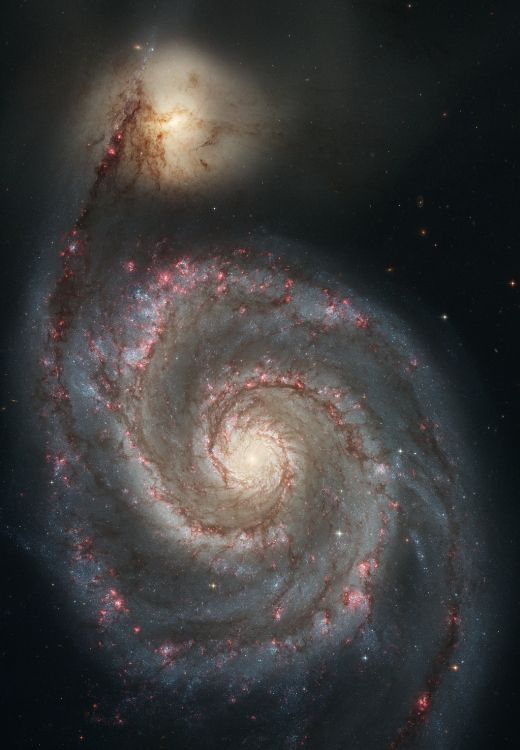 Hubble M51, Galaxia, Galaxia de Hidromasaje, la Astronomía, Galaxia Espiral. Wallpaper in 2100x3026 Resolution