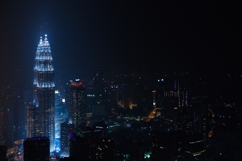 Image city skyline during night time