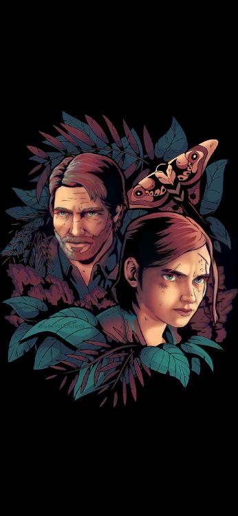 Amoled, The Last of Us, Parte II, Joel, Ellie, The Last of Us. Wallpaper in 1170x2532 Resolution