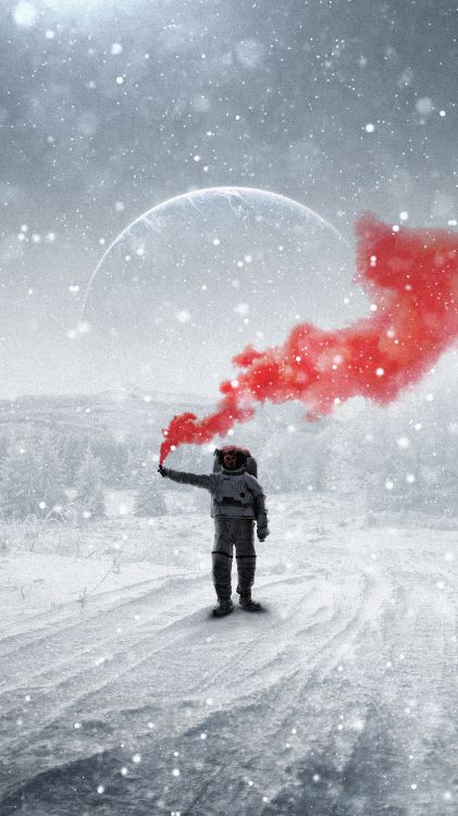 Nieve, La Gente en la Naturaleza, Paraguas, Congelación, Arte. Wallpaper in 3240x5760 Resolution