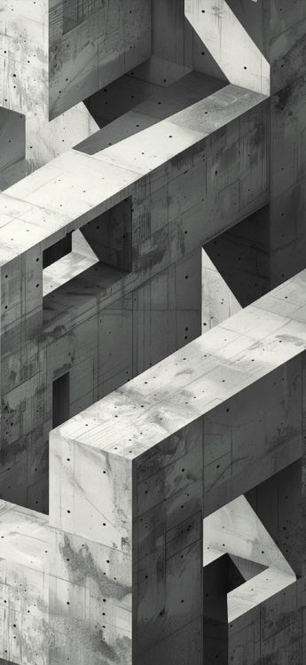 Beton, Wei, Schwarz, Rechteck, Holz. Wallpaper in 1179x2556 Resolution