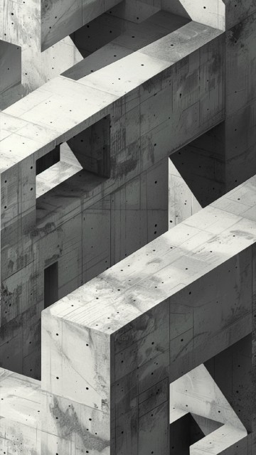 Image concrete, white, black, rectangle, wood