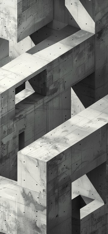 Image concrete, white, black, rectangle, wood