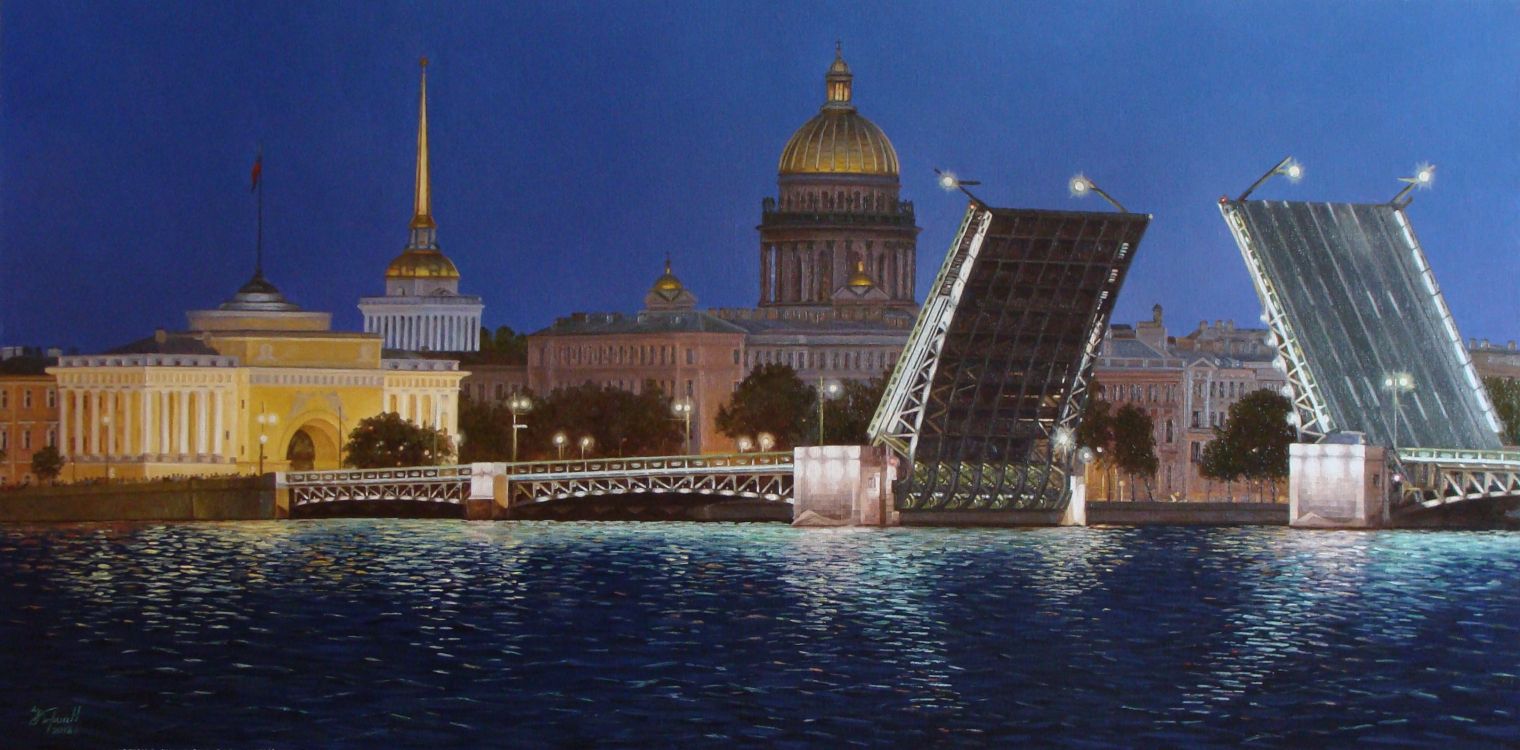 Braunes Und Weißes Betongebäude in Der Nähe Eines Gewässers Während Der Nacht. Wallpaper in 3229x1593 Resolution