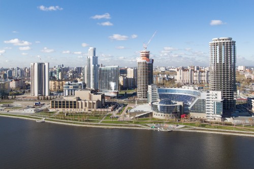 Image city skyline under blue sky during daytime