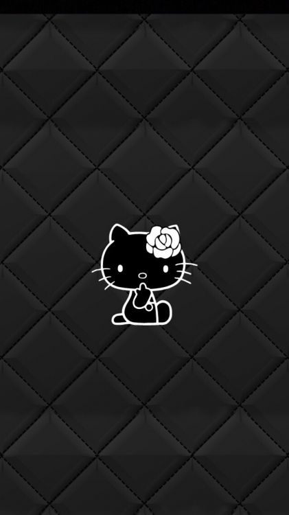 Ilustración de Gato Blanco y Negro. Wallpaper in 1080x1920 Resolution