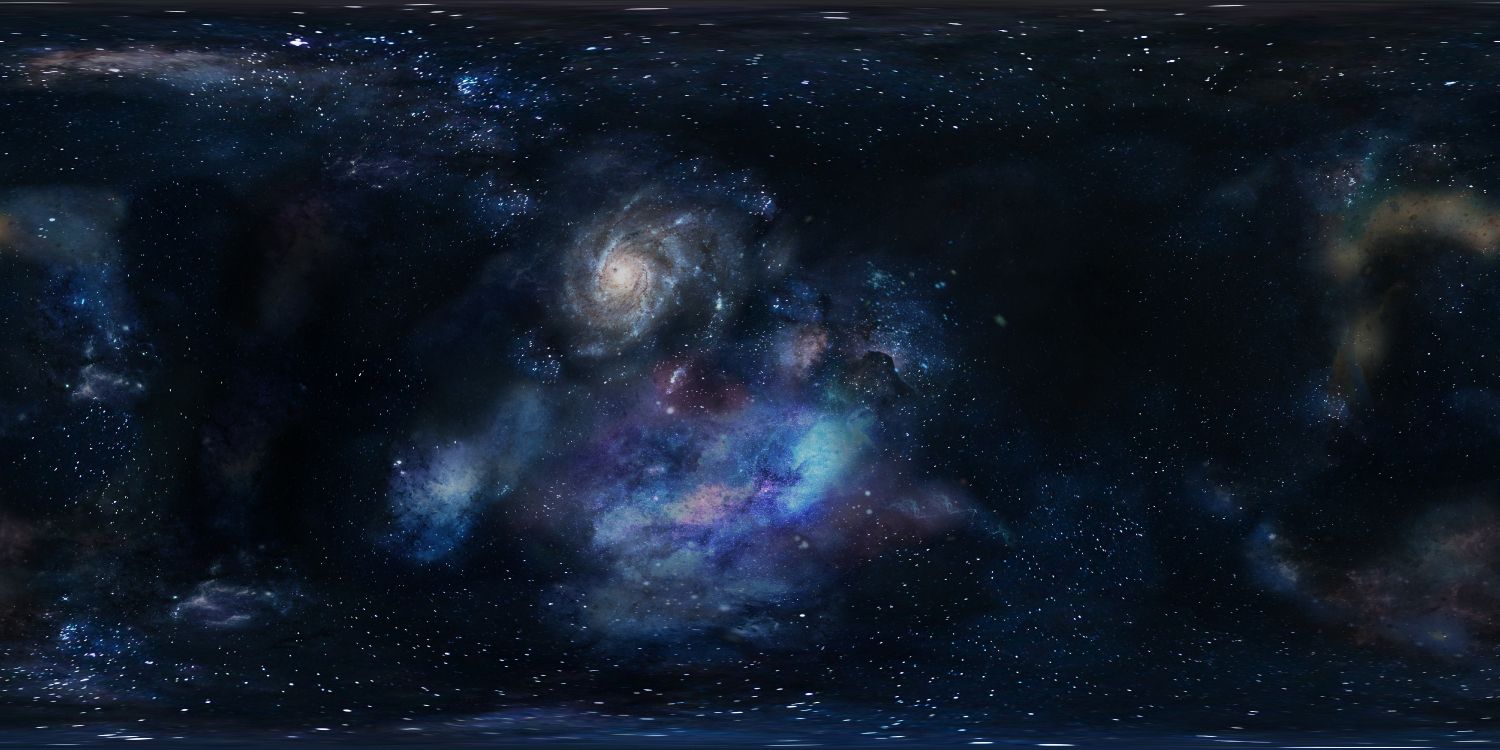 Illustration de la Galaxie Bleue et Blanche. Wallpaper in 8000x4000 Resolution