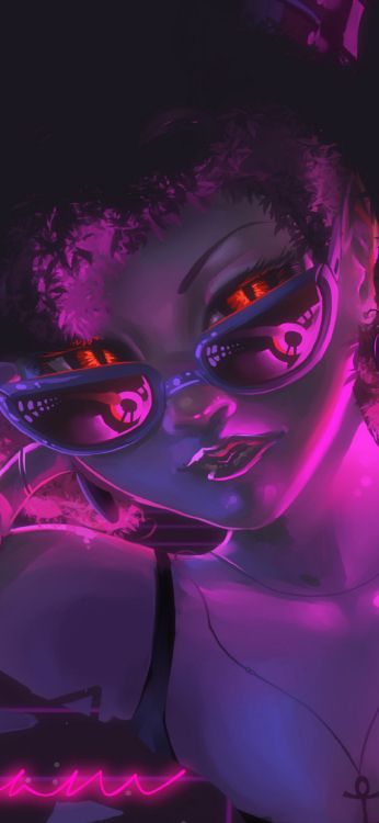 Licht, Kunst, Cyberpunk, Design, Charakter. Wallpaper in 1080x2340 Resolution