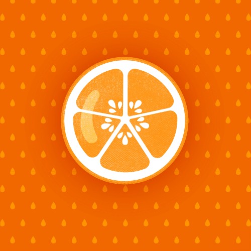 Image orange and white circle illustration