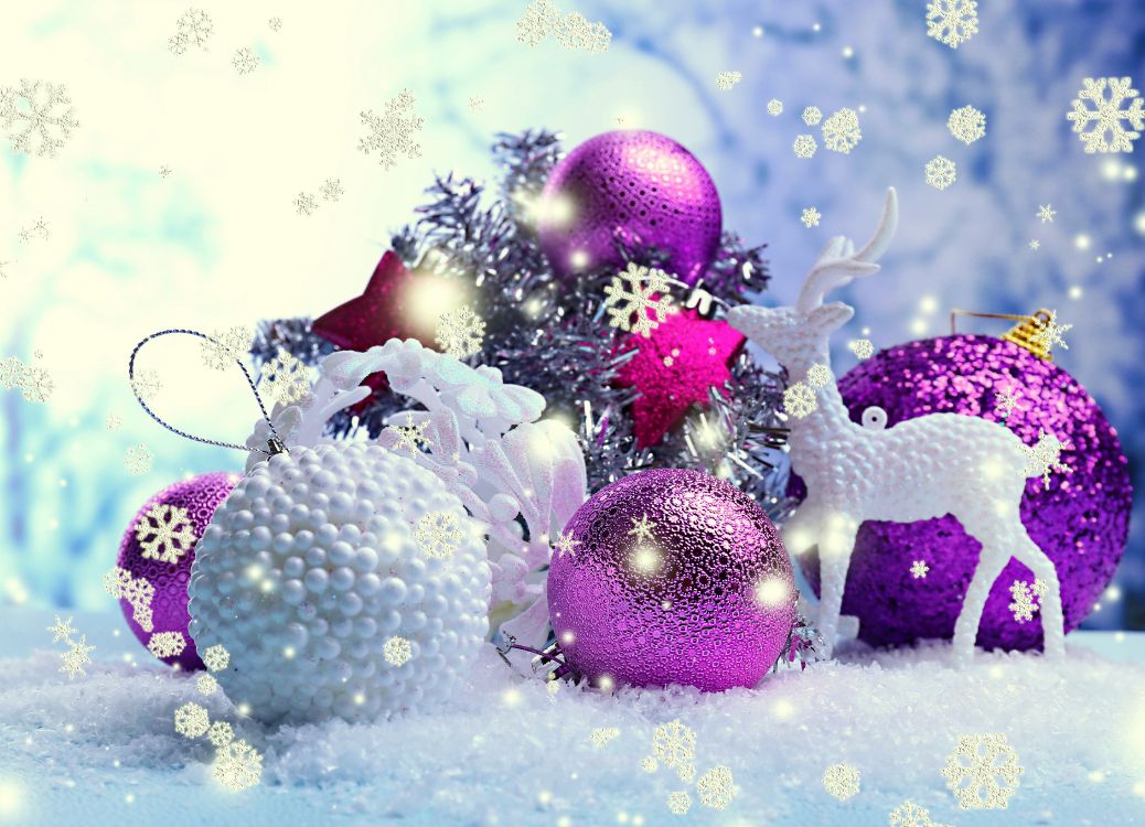 El Día De Navidad, Morado, Adorno de Navidad, Decoración de la Navidad, Copo de Nieve. Wallpaper in 5000x3610 Resolution